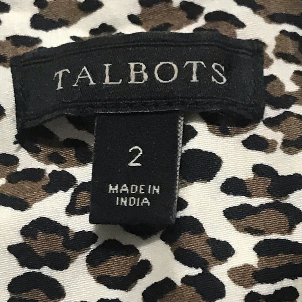 Talbots Animal Print button down blouse size 2 - Picture 12 of 12